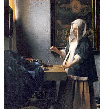 Jan Vermeer, A woman holding a balance