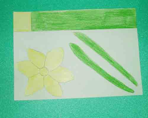 Daffodil coloured template