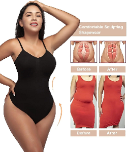 SHAPERX Bodysuit for Women Tummy Control Shapewear Seamless Sculpting Thong Body Shaper
