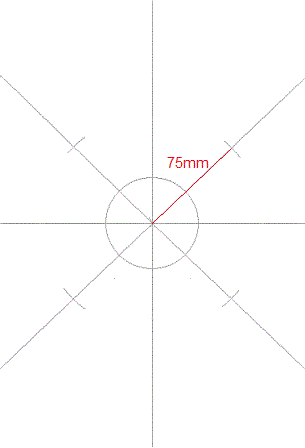 How to draw a four pointed star