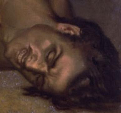 Dante's inferno. Contorted facial details of a Bouguerau painting