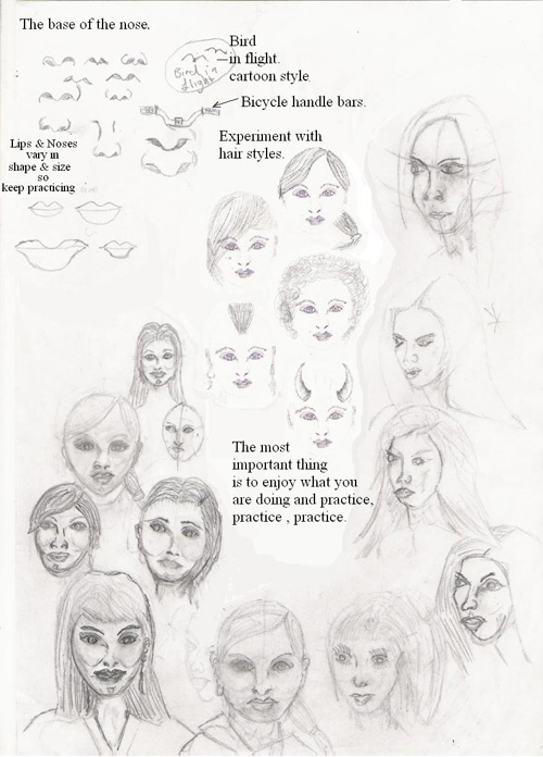 facial features. Facial features. Early attempts and hints.