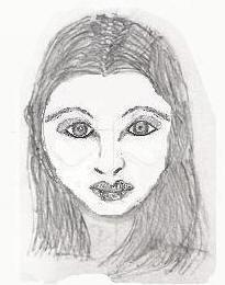 Basic female face sketch
