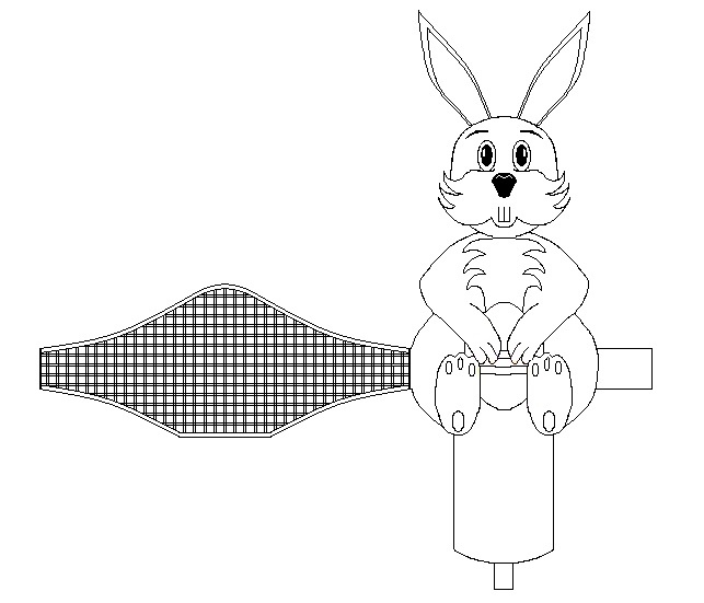 Free downloadable Easter Bunny Easter egg holder