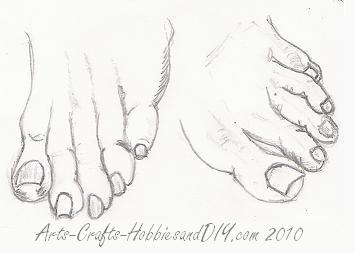 How to draw toes