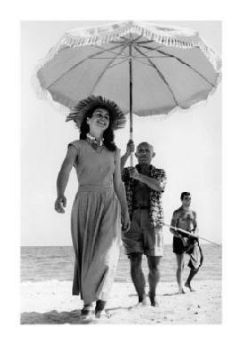 Pablo Picasso and Francois. By Robert Capa