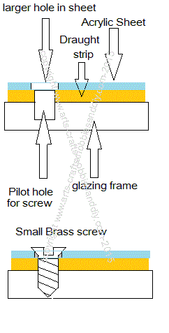 Glazing panel drilling instructions