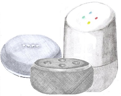 How to draw a smart speakers.