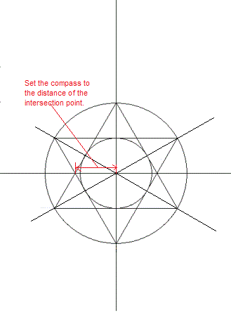 How to draw a Shield of David template.