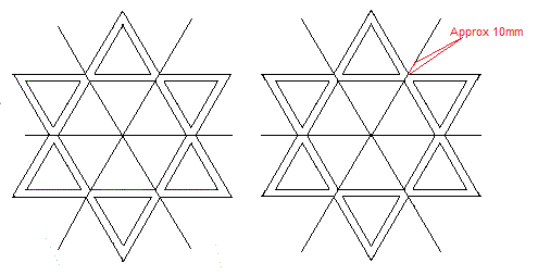 Free step by step guide on drawing a Six pointed star.
