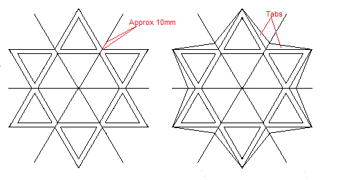 How to draw and make a 3D Star of David.