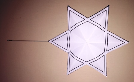 A free step by step tutorial on how to make a 3D star of David with free downloadable Star of David templates.