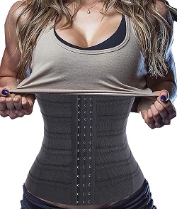 BEST SELLER! Bafully Womens Waist Trainer Corset Slimming Body Shaper Tummy Control Girdle Band Steel Boned Underwear
