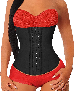 YIANNA Women's Underbust Latex Sport Girdle Waist Trainer Corsets Hourglass Body Shaper