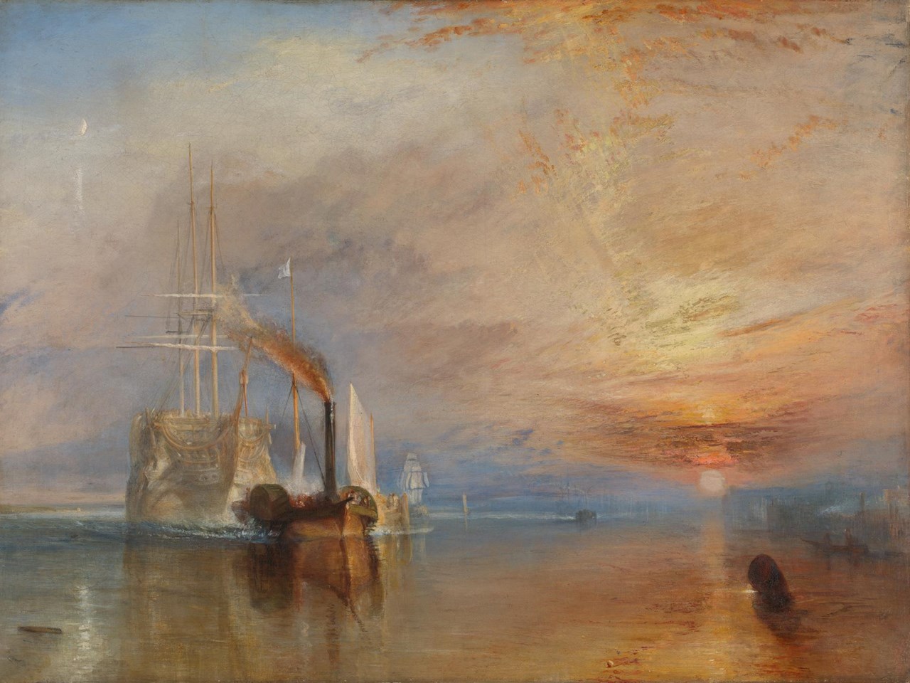 The Fighting Tremeraire tugged to her last berth to be broken up